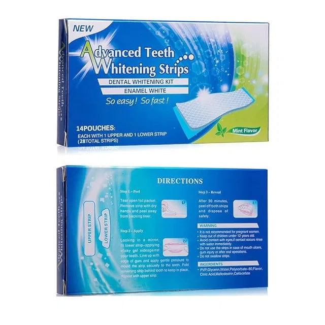 Advanced Professional Teeth Whitening Stirps for Oral Care Teeth Whitening Products Easy to Apply Instant Whitener for Teeth Oral Care