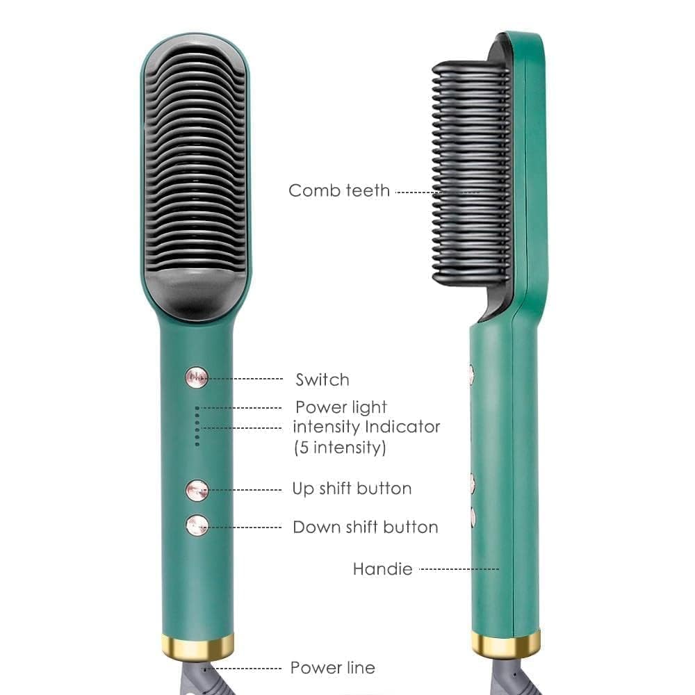 2in1 Ceramic Hair Straightening Brush