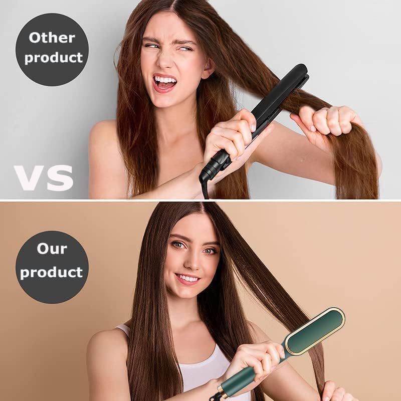 2in1 Ceramic Hair Straightening Brush