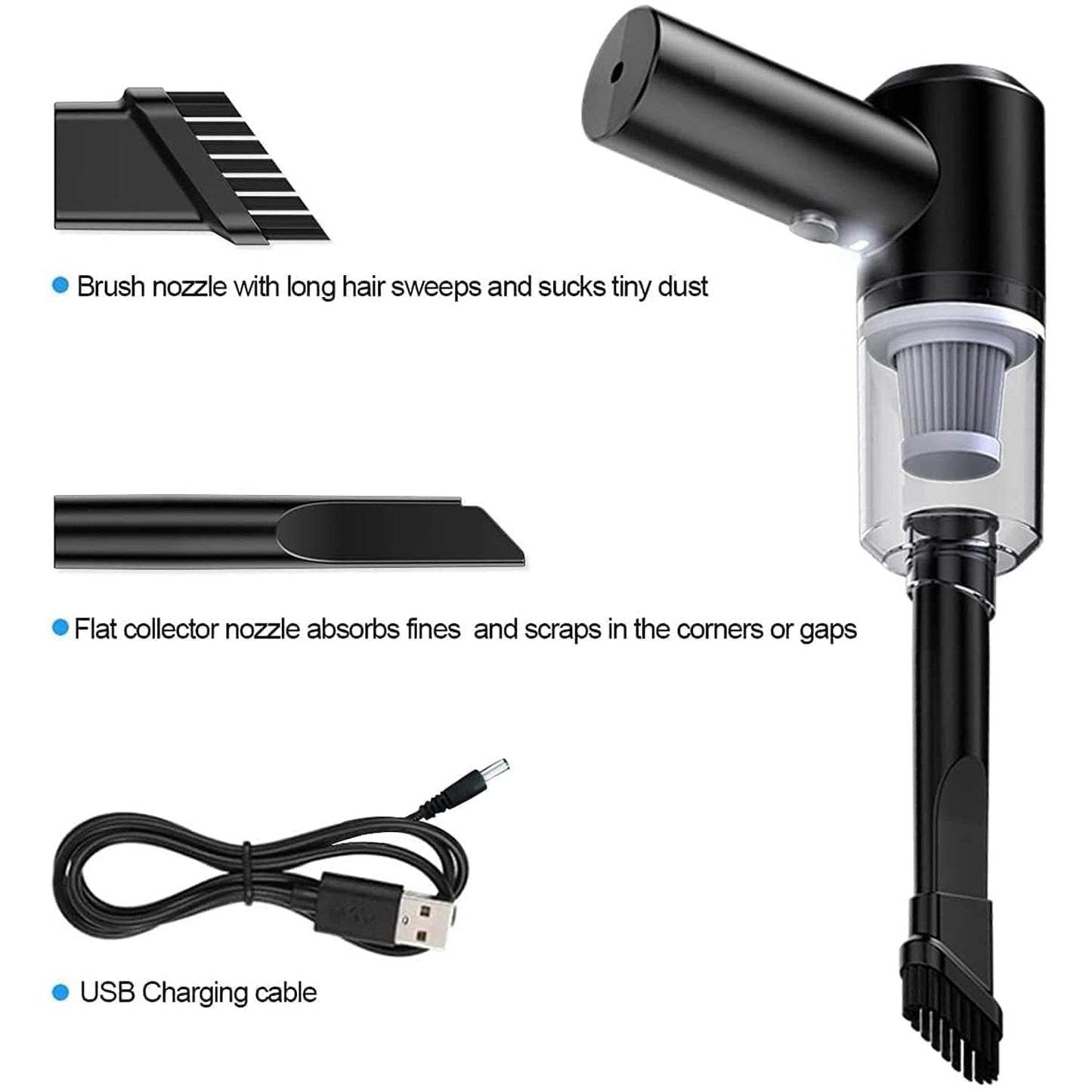 3-in-1 Portable Car Vacuum Cleaner with Blower