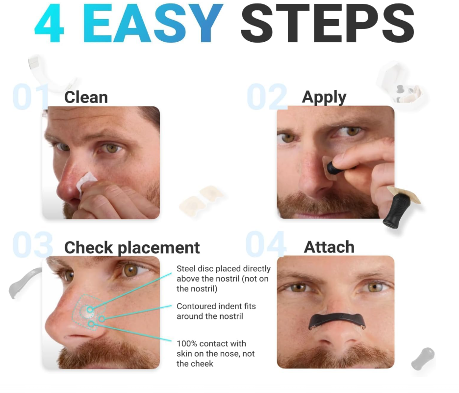 Magnetic Nose Strips for Breathing|Snoring Stopper for Men And Women | Nasal Strips for Breathing | Nasal Dilators For Breathing | Instant Relief From Snoring | Anti Snoring Nose Clip For Men Women