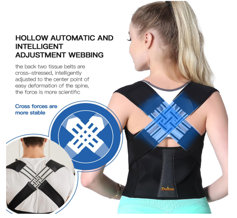 X-Cross Posture Corrector Belt Universal Size Shoulder & Back Support Belt | Back Straightener Brace For Spine & Body Posture Correction | Clavicle Support For Unisex | Universal Size|