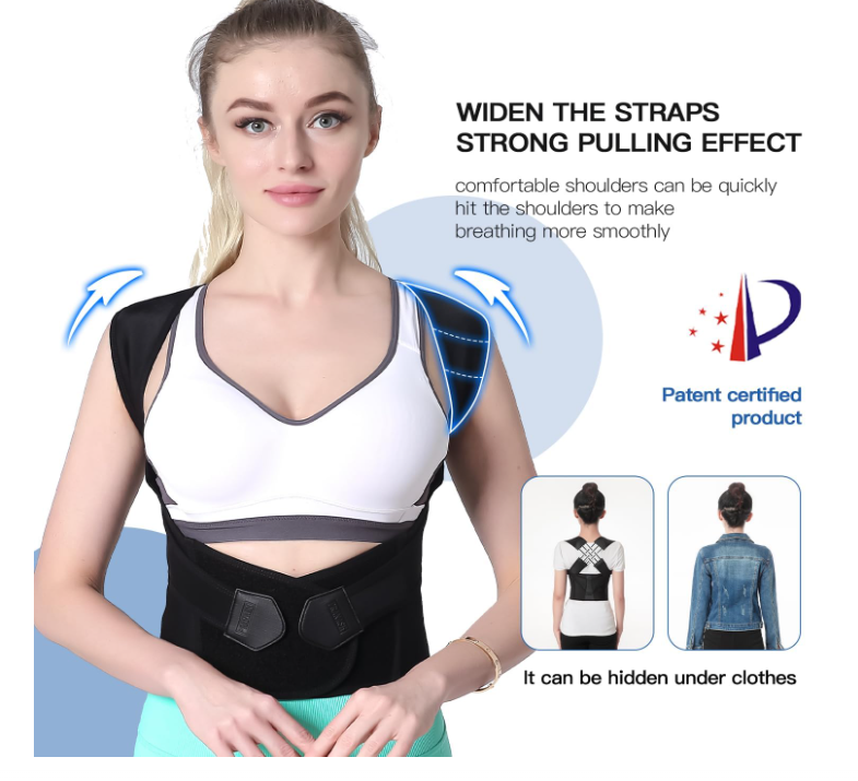 X-Cross Posture Corrector Belt Universal Size Shoulder & Back Support Belt | Back Straightener Brace For Spine & Body Posture Correction | Clavicle Support For Unisex | Universal Size|