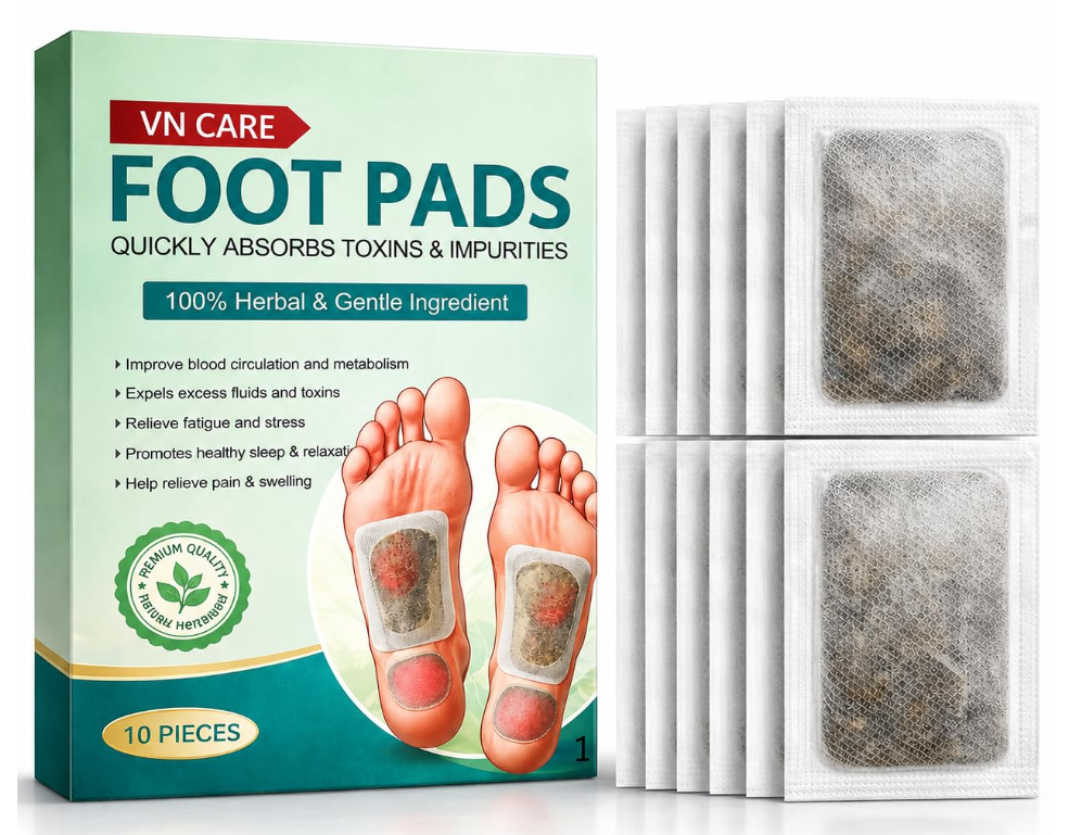 Detox Foot Patches for Weight Loss & Toxin Removal | Natural Ginger Herbal Foot Pads for Deep Cleansing & Body Detox | Foot Patch for Pain Relief & Detoxification | Foot Pads for Women & Men (Pack of 10)