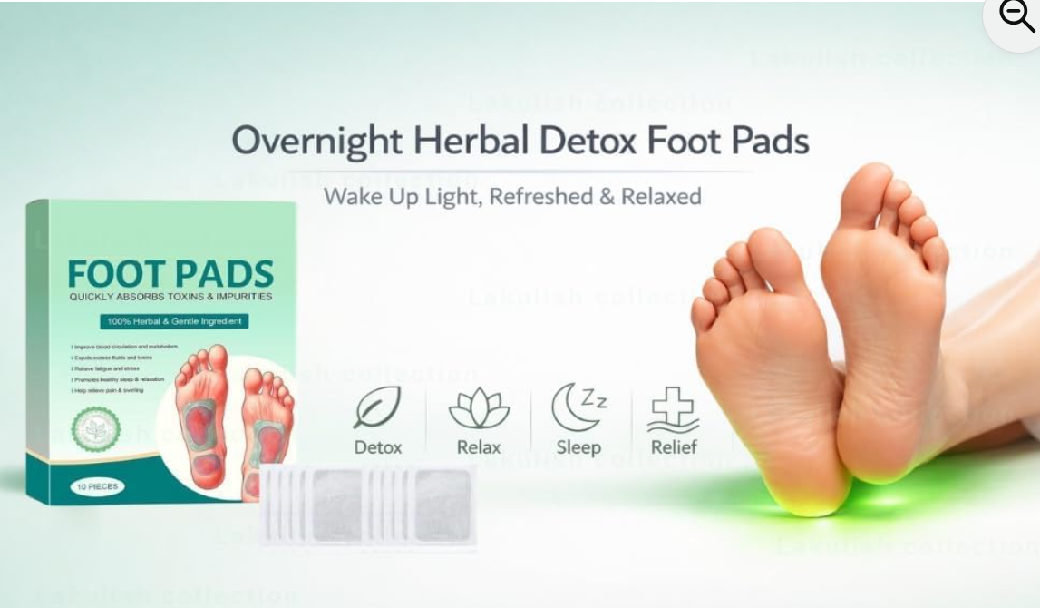 Detox Foot Patches for Weight Loss & Toxin Removal | Natural Ginger Herbal Foot Pads for Deep Cleansing & Body Detox | Foot Patch for Pain Relief & Detoxification | Foot Pads for Women & Men (Pack of 10)