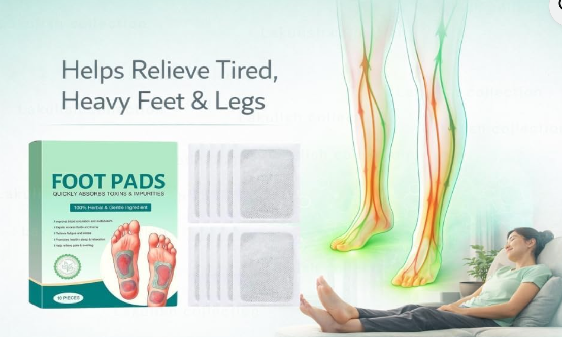 Detox Foot Patches for Weight Loss & Toxin Removal | Natural Ginger Herbal Foot Pads for Deep Cleansing & Body Detox | Foot Patch for Pain Relief & Detoxification | Foot Pads for Women & Men (Pack of 10)