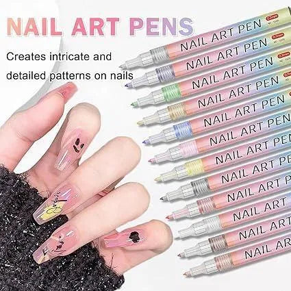 12 Colors DIY Nail Art Pens Set