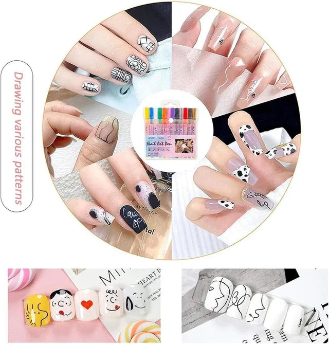 12 Colors DIY Nail Art Pens Set