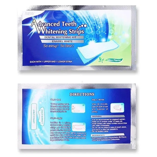 Advanced Professional Teeth Whitening Stirps for Oral Care Teeth Whitening Products Easy to Apply Instant Whitener for Teeth Oral Care