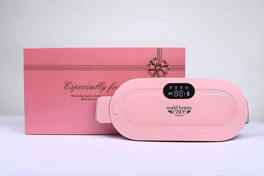 Portable Cordless Heating Pad for Menstrual Cramps Relief| for Period Relief| 3-Speed Temperature Adjustment|4-Speed Massage Modes| Back and Belly Heating Pad for Women Pink Colour|